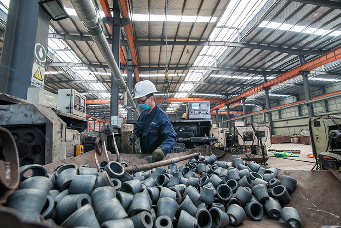 宣威网架配件-锥头加工车间